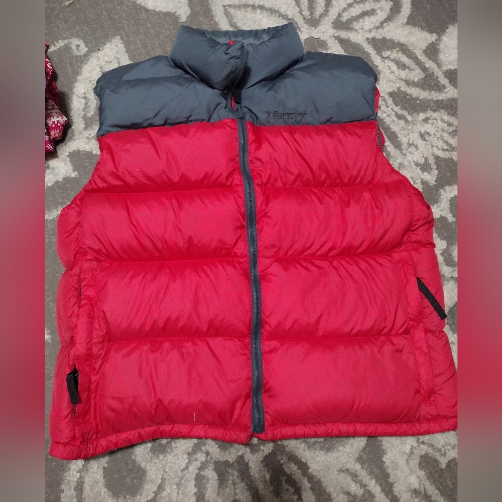 Marmot Black and Gray Puffer Vest